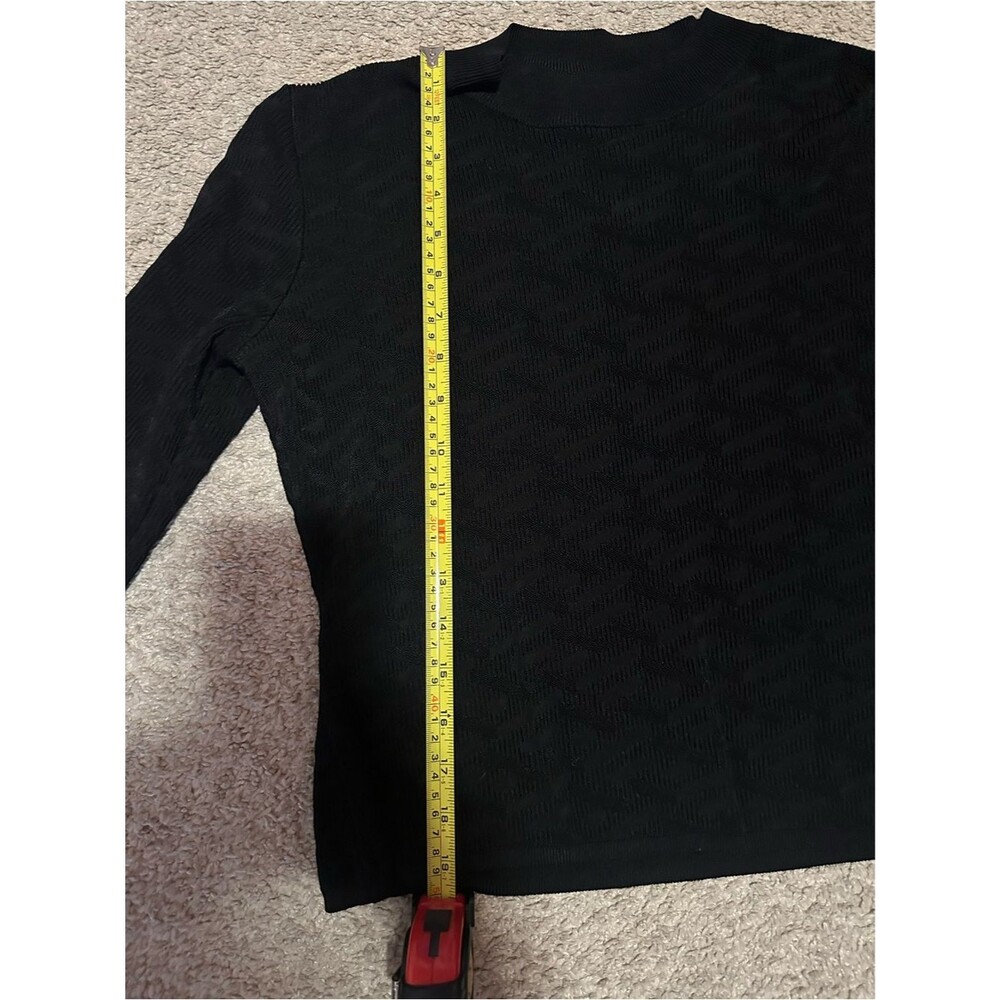 Versace Black Textured Crewneck Sweater - Picture 9 of 10